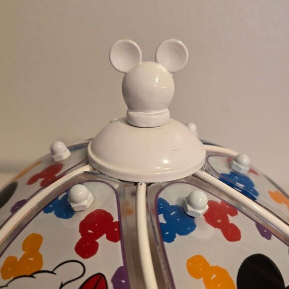 Vintage Disney Mickey Minnie Mouse Glass Panel/metal Table SHADE ONLY - NO LAMP - Picture 9 of 9